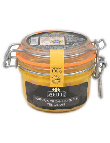 Foie gras de canard entier des Landes  Lafitte 130gr